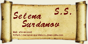 Selena Surdanov vizit kartica
